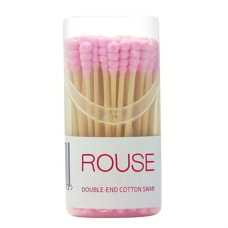 50 Disposable Cotton Swabs Double Head For Ear Nose Clean Beauty Tools
