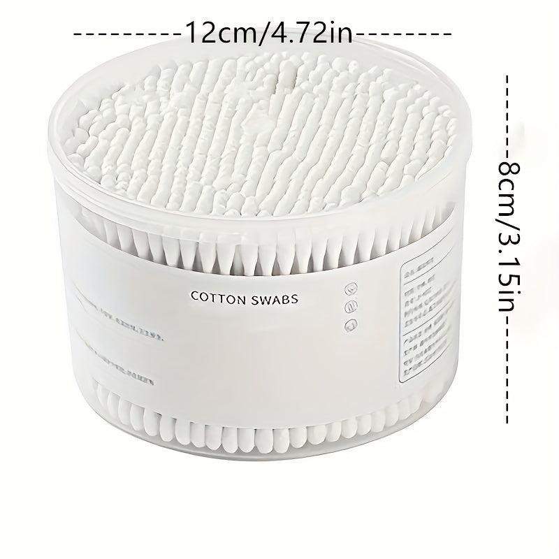 500 Cotton Swabs Wooden Stick Disposable Double Cotton Tip for Ear Nose Clean