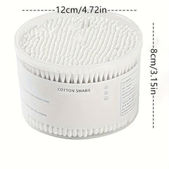 500 Cotton Swabs Wooden Stick Disposable Double Cotton Tip for Ear Nose Clean