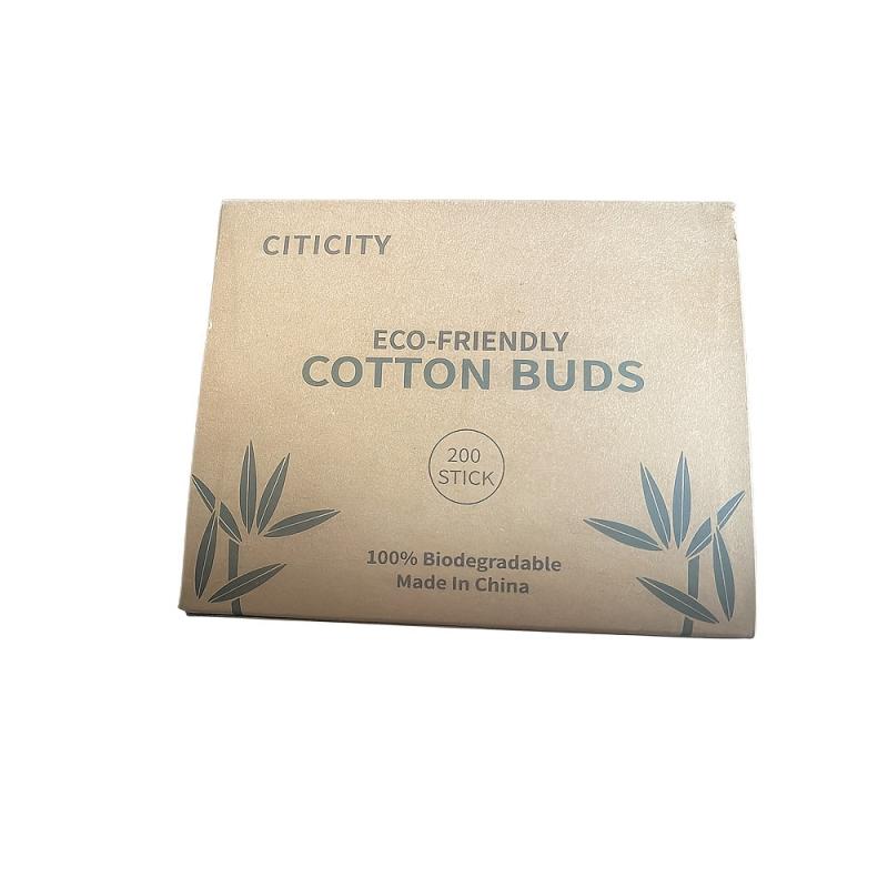 200 Organic Bamboo Swabs Natural Biodegradable Double Ear Sticks