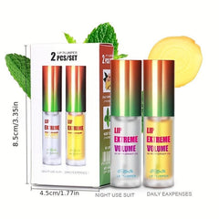 Ginger & Mint Lip Plumper Set - Volumizing Lip Serum for Smoother Lips