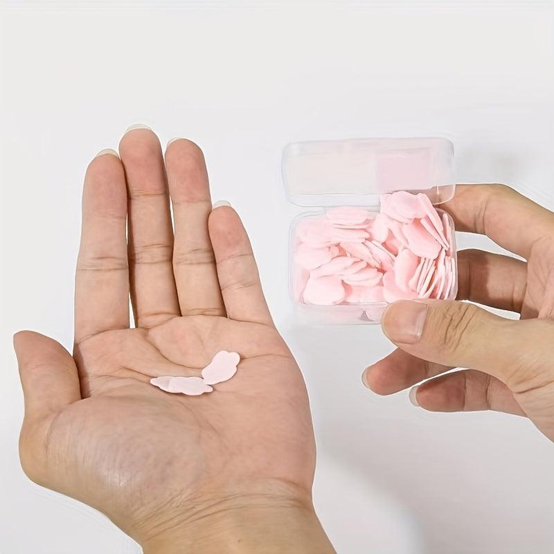 6pcs Disposable Soap Tablets Portable Soap Paper Mini Petal Hand Wash