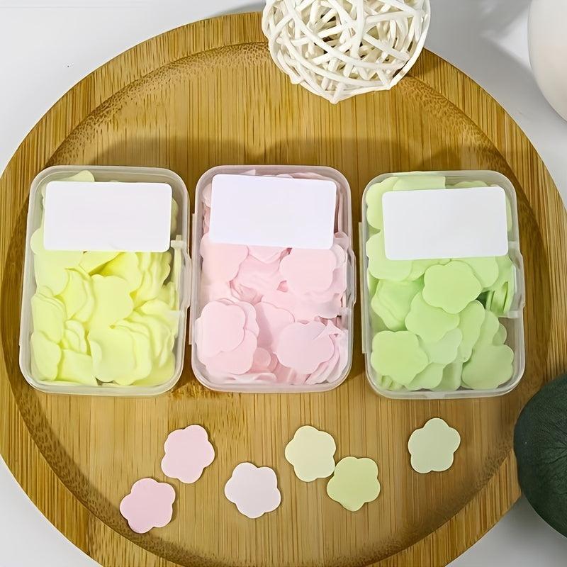 6pcs Disposable Soap Tablets Portable Soap Paper Mini Petal Hand Wash