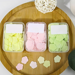 6pcs Disposable Soap Tablets Portable Soap Paper Mini Petal Hand Wash