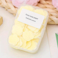 6pcs Disposable Soap Tablets Portable Soap Paper Mini Petal Hand Wash