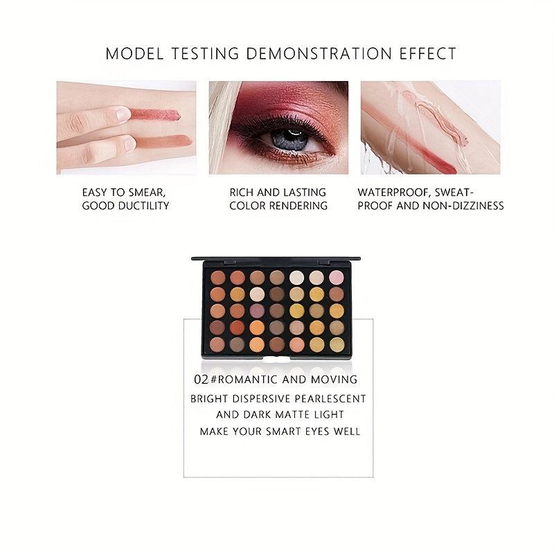 35 Colors Eyeshadow Palette Set with 8pcs Brushes