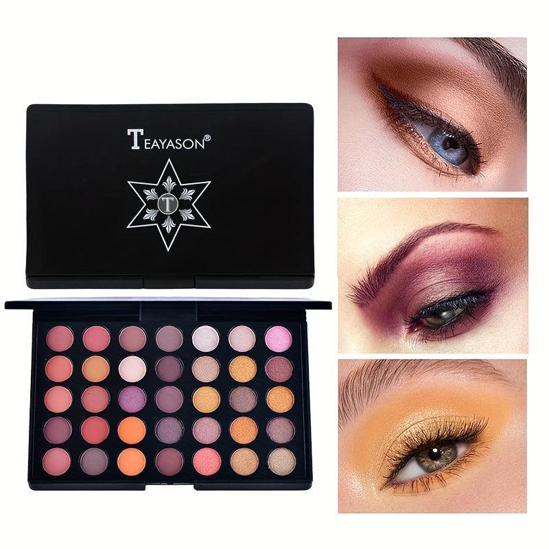 35 Colors Eyeshadow Palette Set with 8pcs Brushes