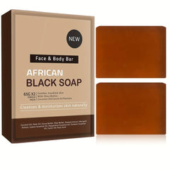 African Soap Bars 2 Pack 65g Each For Hair Face And Body