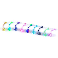 Stainless Steel Double Drill Navel Nail Set for Men and Women