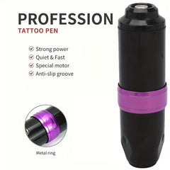 Professional Rotary Tattoo Pen Gun with 10 Cartridge Needles