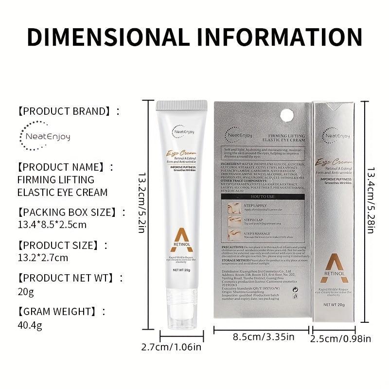 Retinol Firming Eye Cream, Reduce Dark Circles & Wrinkles