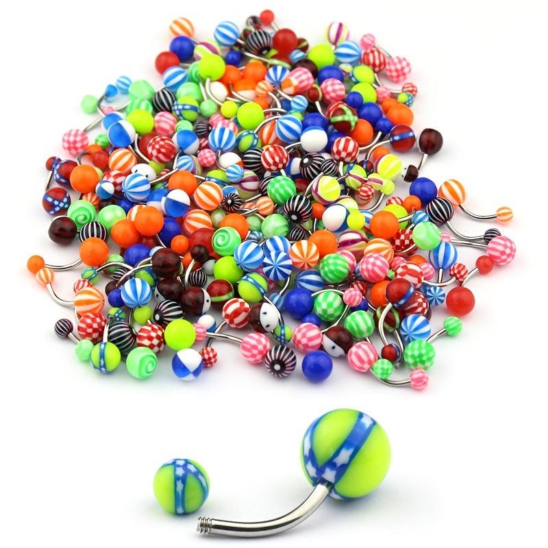 20pcs Stainless Steel Navel Nail Set for Piercing and Ornamentation
