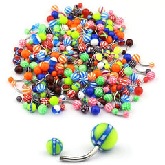 20pcs Stainless Steel Navel Nail Set for Piercing and Ornamentation