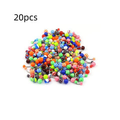 20pcs Stainless Steel Navel Nail Set for Piercing and Ornamentation