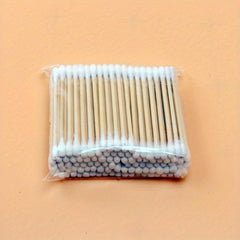 Disposable Cotton Swabs Double Round Tip Wooden Stick 100-1000pcs