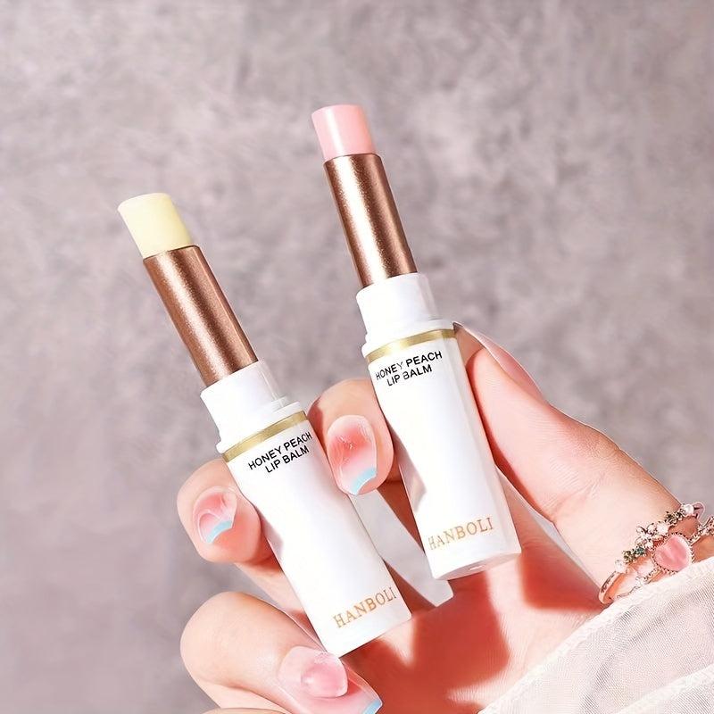 Hydrating Honey Peach Lipstick with Temperature Changing Formula