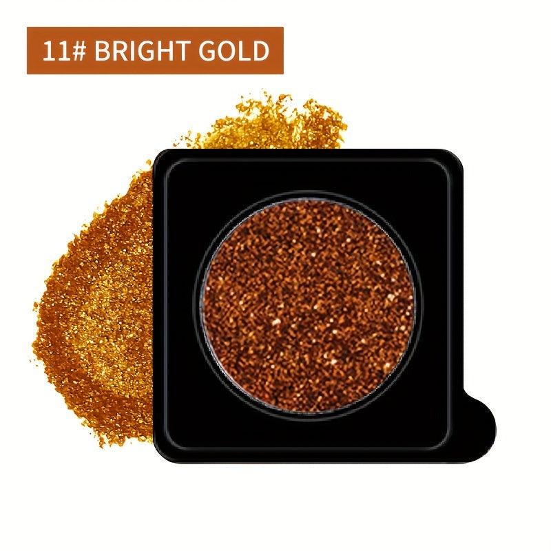 Golden Glitter Monochrome Eyeshadow Powder for Stage Performance