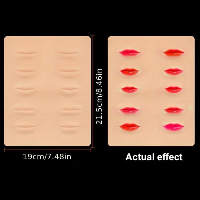 3pcs Silicone Tattoo Blank Skin Lip Tattoo Training Tool