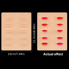 3pcs Silicone Tattoo Blank Skin Lip Tattoo Training Tool