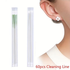 60Pcs Ear Cleaning Set Pierced Earrings Aftercare Tools Disposable Cleaner