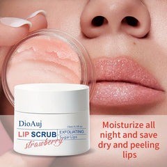 15ml Strawberry Lip Scrub Sugar Exfoliator Moisturizing Lip Mask Balm