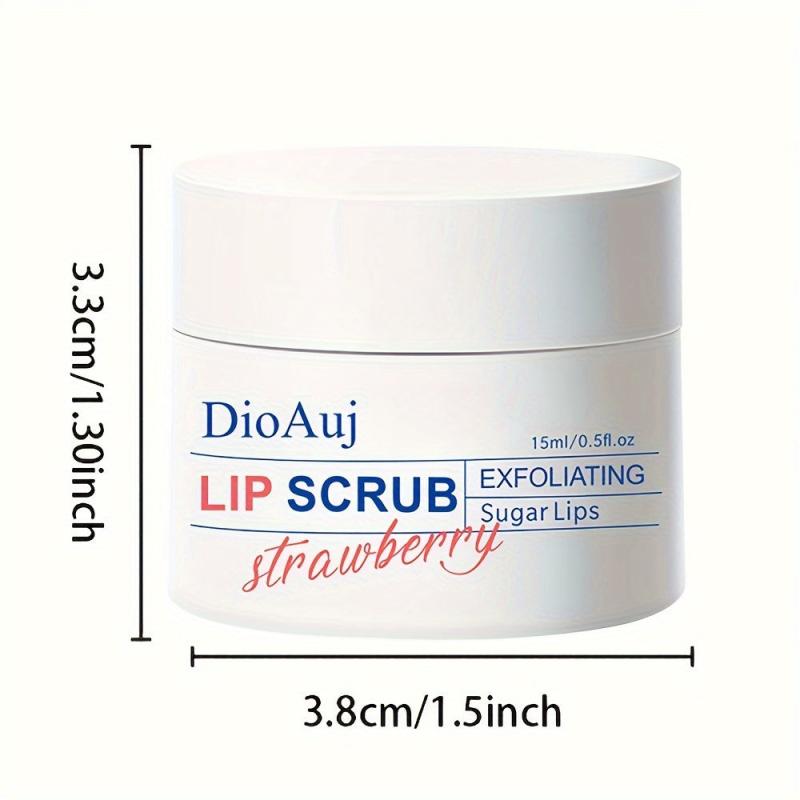 15ml Strawberry Lip Scrub Sugar Exfoliator Moisturizing Lip Mask Balm