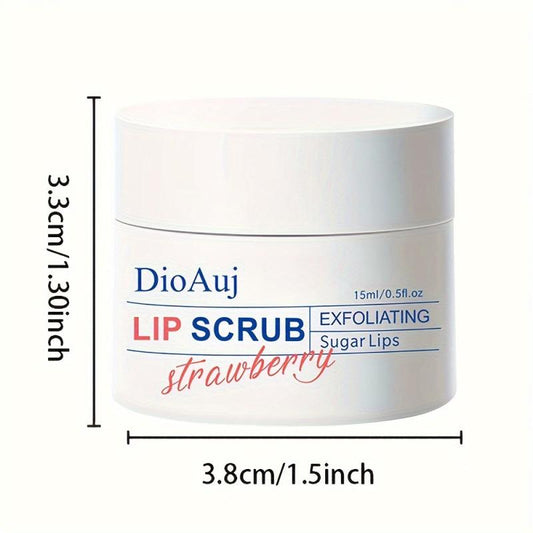 15ml Strawberry Lip Scrub Sugar Exfoliator Moisturizing Lip Mask Balm