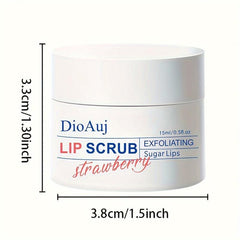 15ml Strawberry Lip Scrub Sugar Exfoliator Moisturizing Lip Mask Balm