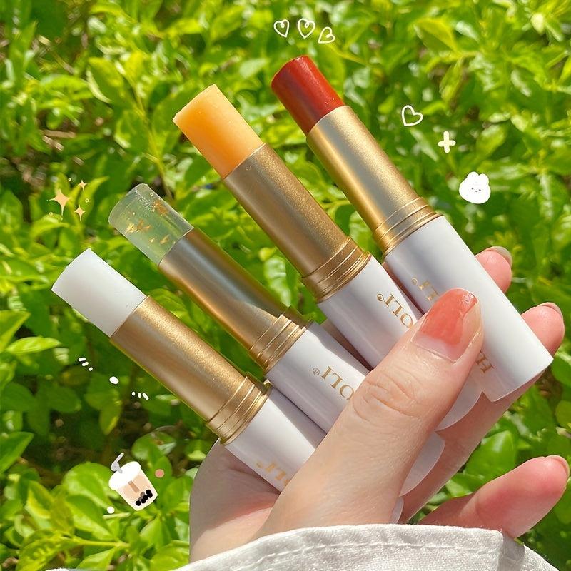 4 Flavors Natural Luster Lip Balm Moisturizing Lip Gloss for Women and Girls