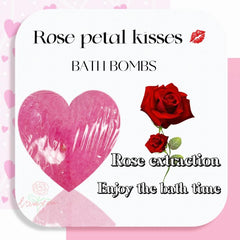 3 Pack Heart Rose Scented Bath Salt Ball