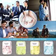 100 Pcs Box Paper Cleaning Soaps Portable Hand Wash Soap Papers
