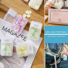 100 Pcs Box Paper Cleaning Soaps Portable Hand Wash Soap Papers