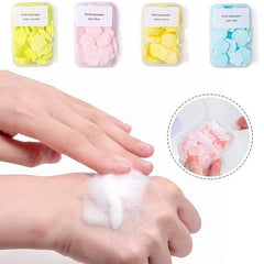 100 Pcs Box Paper Cleaning Soaps Portable Hand Wash Soap Papers