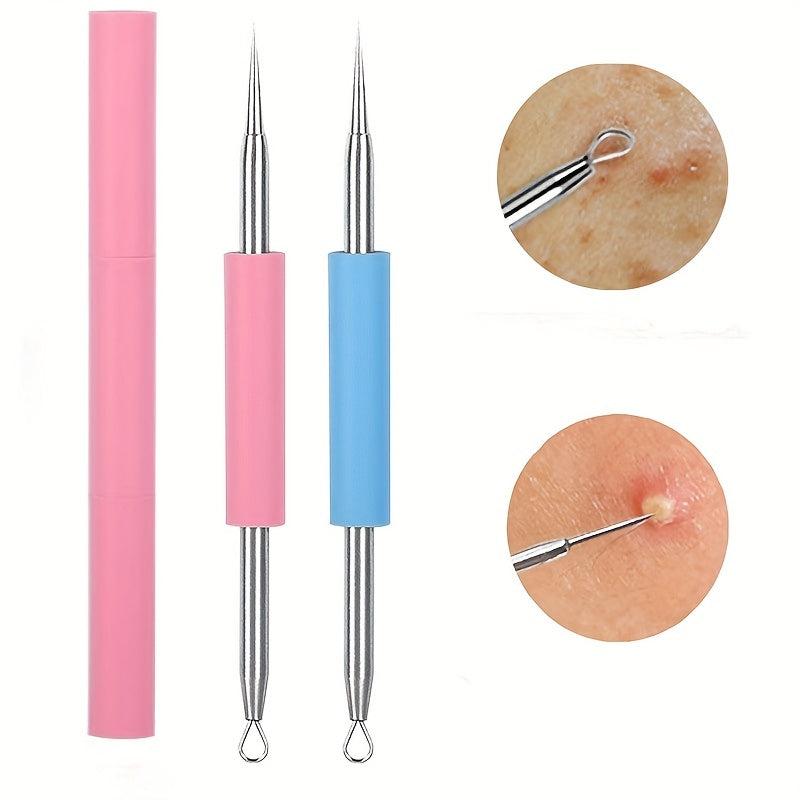 Double Headed Stainless Steel Acne Needle for Blackhead Removal