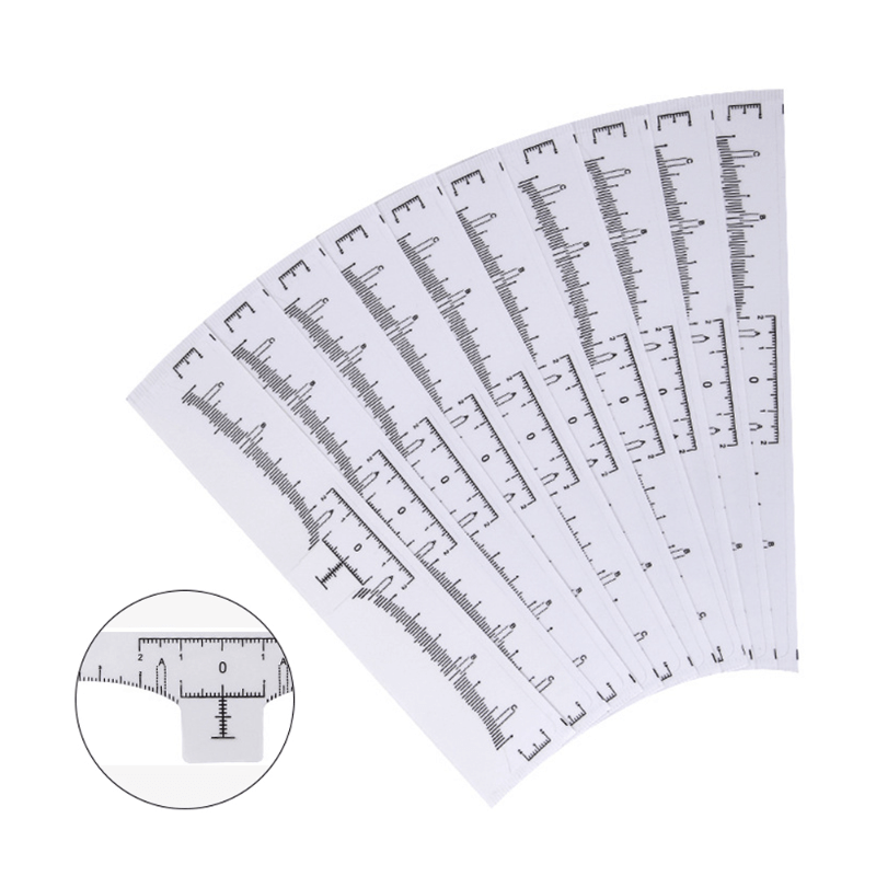 50pcs Disposable Microblading Eyebrow Rulers Tattoo Measureing Tool
