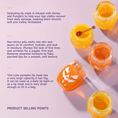 2 Pcs Halloween Pumpkin Lip Mask and Balm Combo