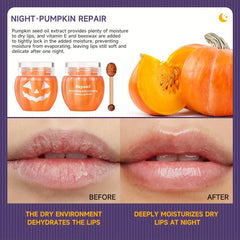 2 Pcs Halloween Pumpkin Lip Mask and Balm Combo