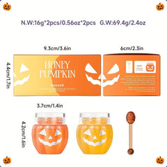 2 Pcs Halloween Pumpkin Lip Mask and Balm Combo