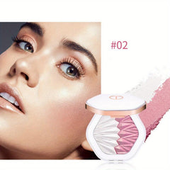 2 Colors Highlighter Powder Palette High Gloss Bronzer Blush Compact