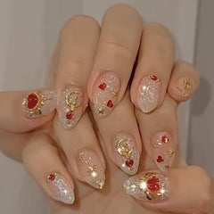 Bronzing Heart Sun Moon Nail Art Stickers