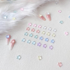 3D Nail Charms Star Aurora Mixed Star Resin Stones Gel Polish Rhinestones