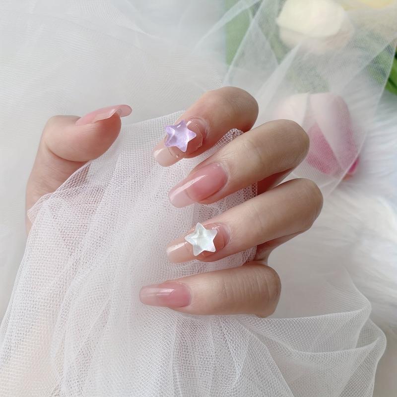 3D Nail Charms Star Aurora Mixed Star Resin Stones Gel Polish Rhinestones