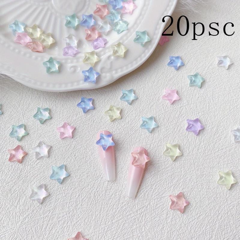 3D Nail Charms Star Aurora Mixed Star Resin Stones Gel Polish Rhinestones