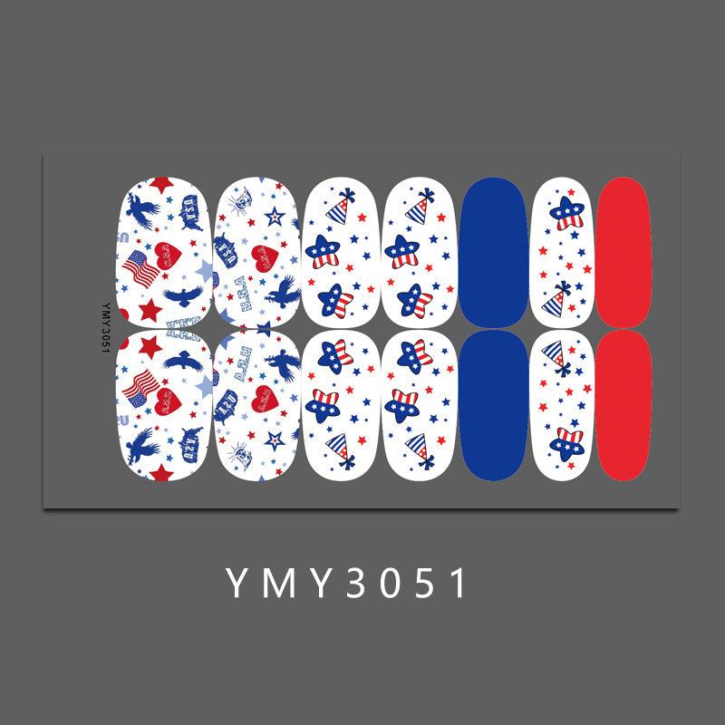 Independence Nail Polish Stickers for Women and Girls