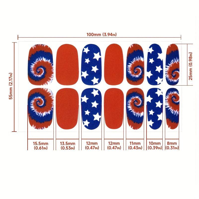 Independence Nail Polish Stickers for Women and Girls