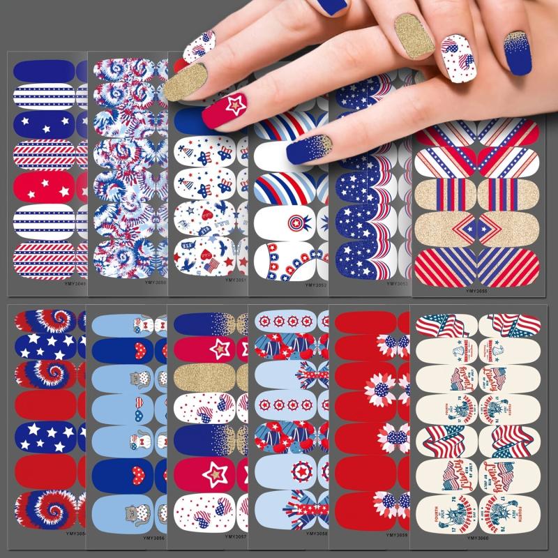 Independence Nail Polish Stickers for Women and Girls
