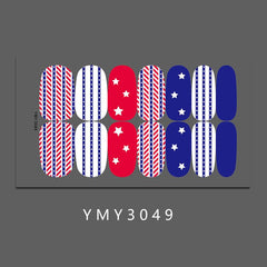 Independence Nail Polish Stickers for Women and Girls