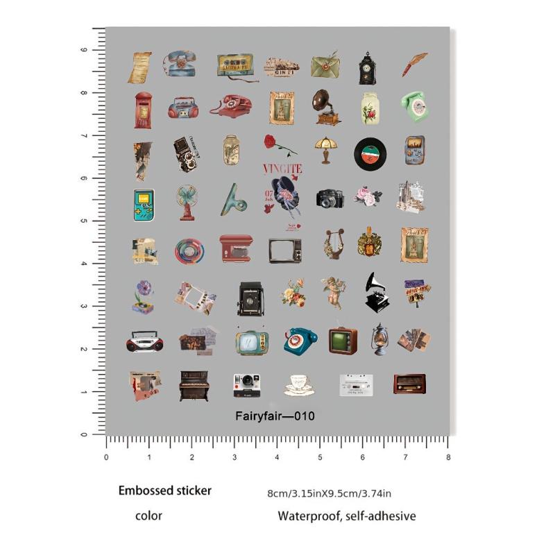 5D Retro Painting Poster Girl Nail Stickers