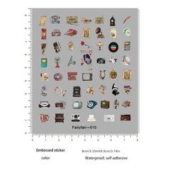 5D Retro Painting Poster Girl Nail Stickers
