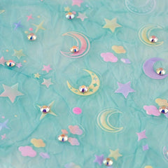 3pcs 5D Embossed Nail Art Stickers Star Moon Nail Art Decals